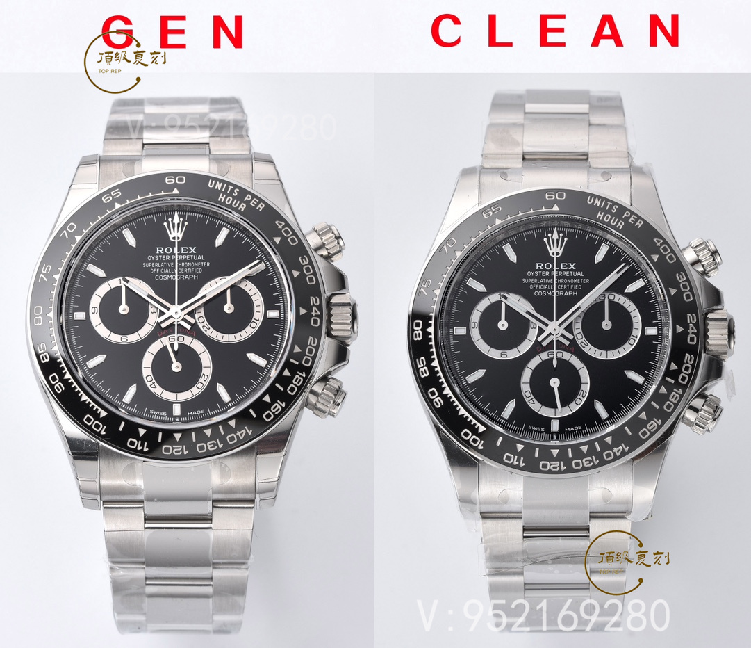 Clean廠C廠勞力士4131黑陶迪126500ln手表對比正品怎么樣-復(fù)刻表
